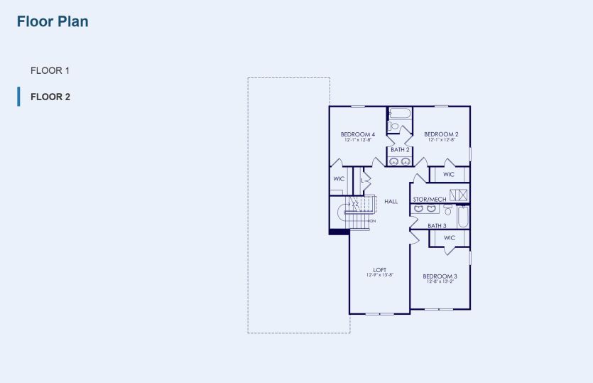 Fieldcrest Floor Plan, Quick Move-In Home, Floor 2