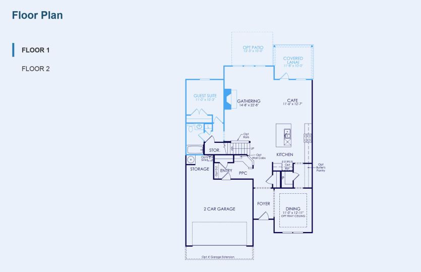 Continental Floor Plan, Quick Move-In Home, Floor 1