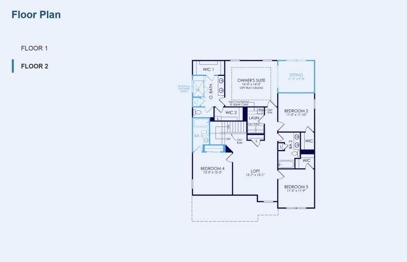 Continental Floor Plan, Quick Move-In Home, Floor 2