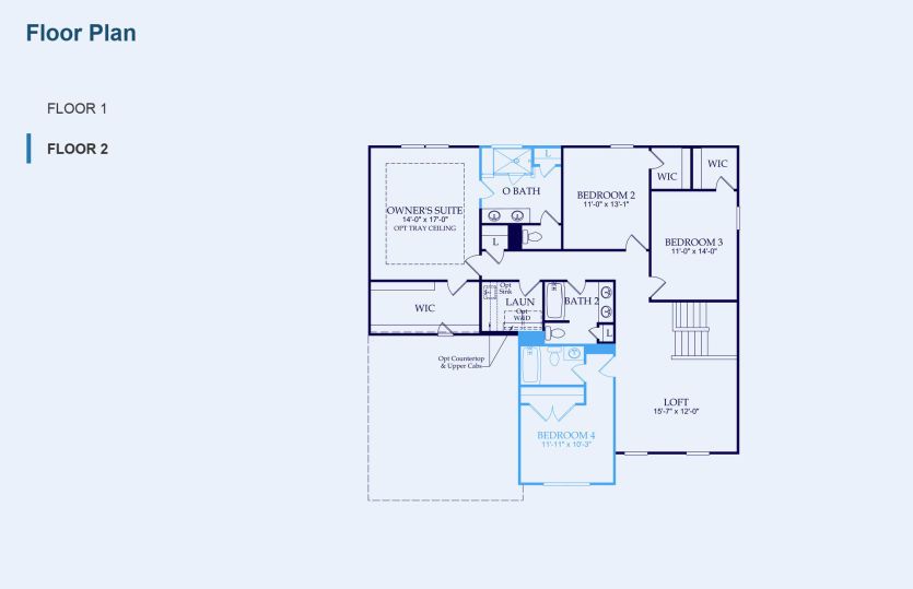 Riverton Floor Plan, Quick Move-In Home, Floor 2