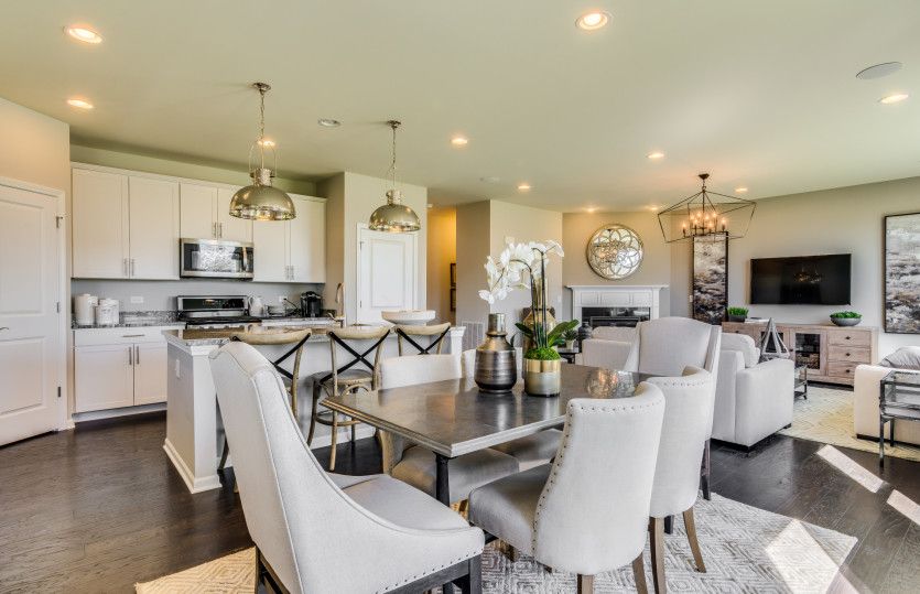 Cafe/Dining Area, Open to the Kitchen and Gathering Room