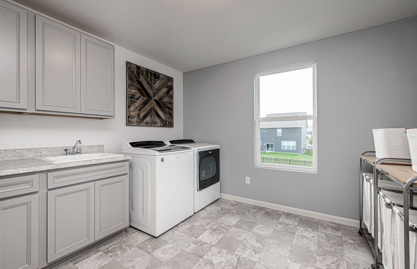 Opt. Super Laundry with Cabinetry and Sink