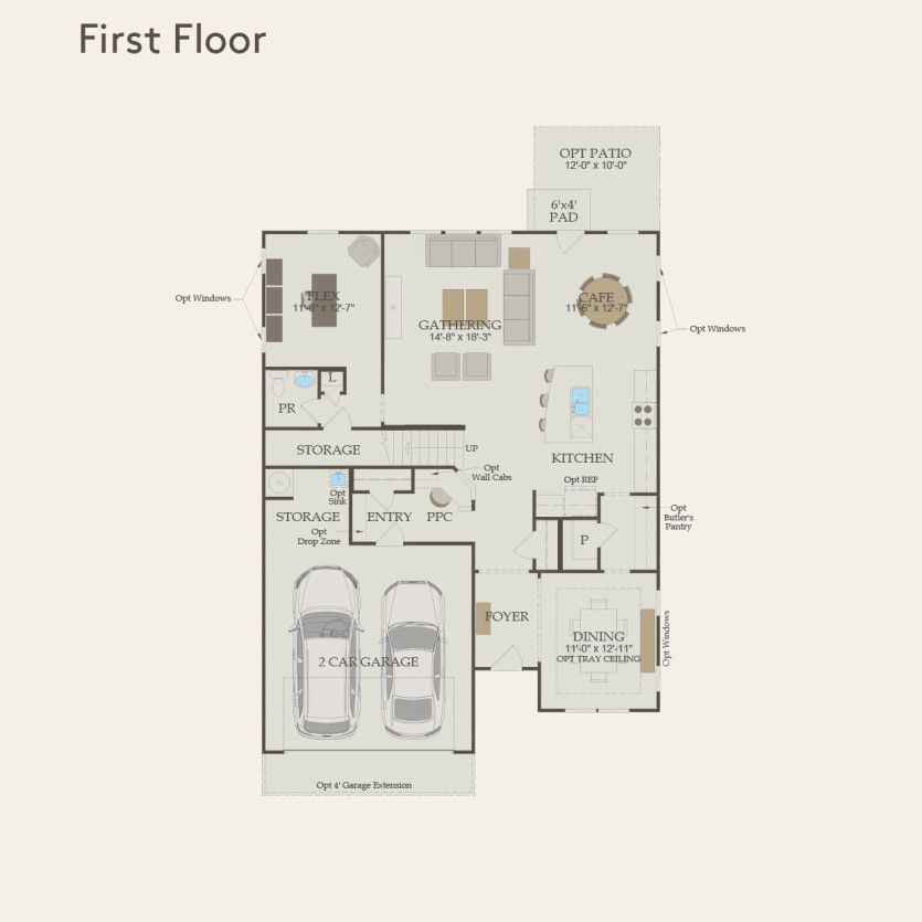 First Floor 5 br / 2.5 ba