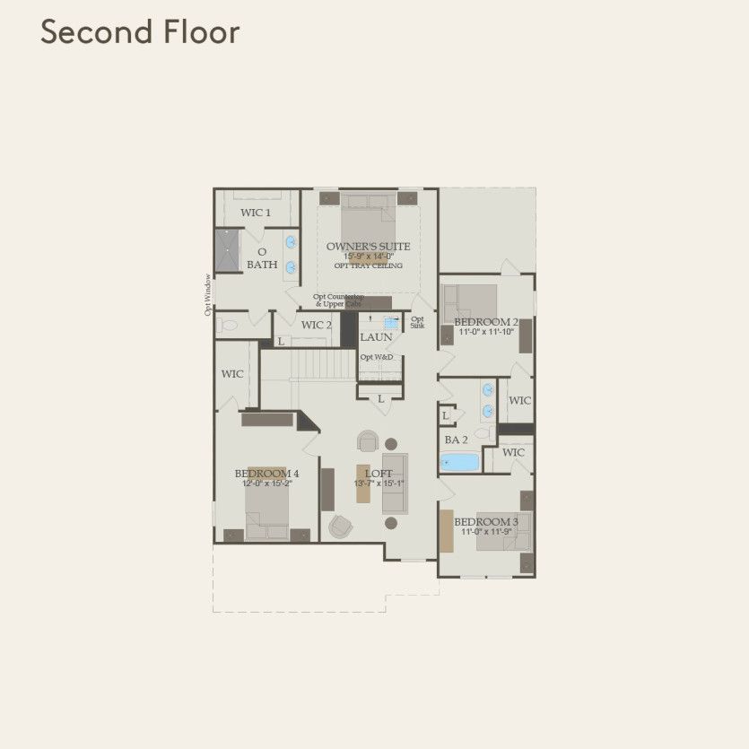 Second Floor 5 br / 2.5 ba
