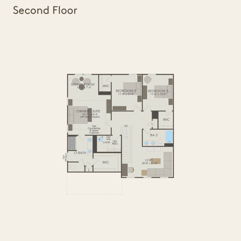 Second Floor 3 br / 2.5 ba