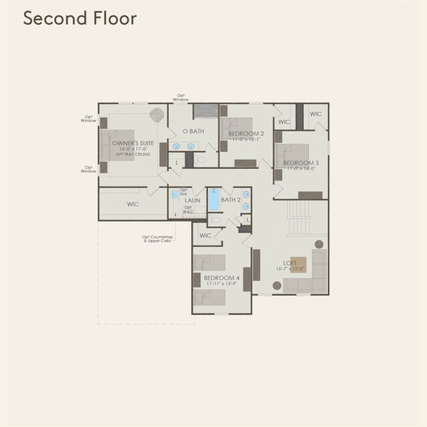 Second Floor 4 br / 2.5 ba