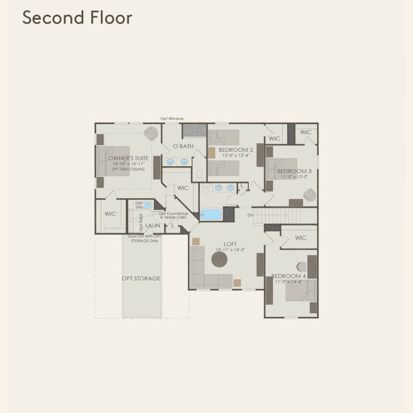 Second Floor 4 br / 2.5 ba