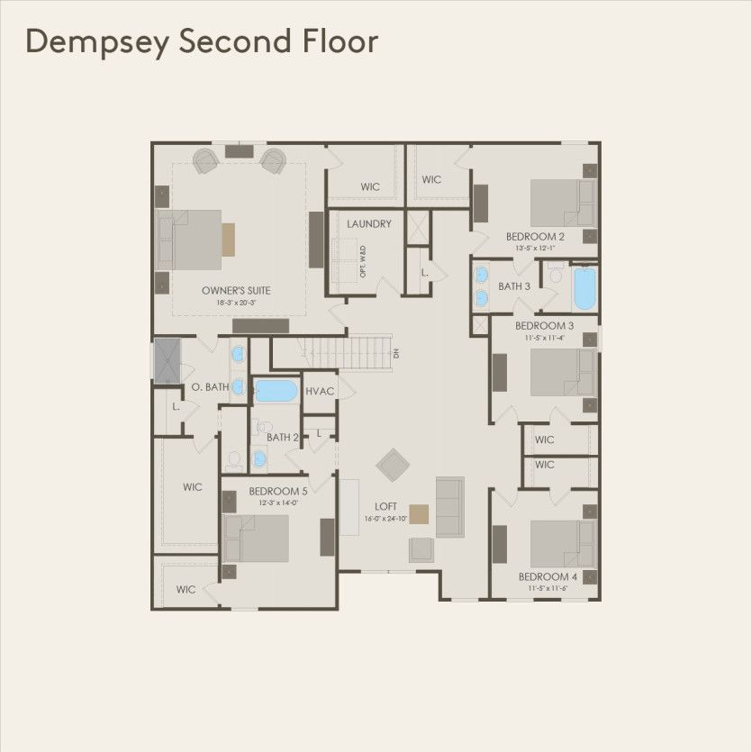 Second Floor 4 br / 3.5 ba