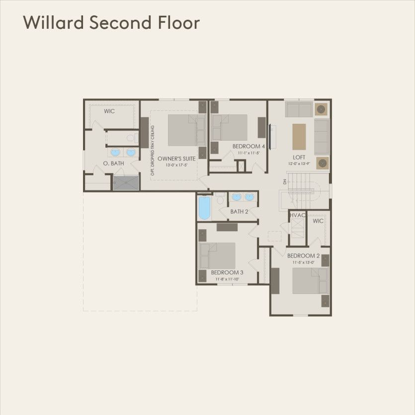 Second Floor 4 br / 2.5 ba