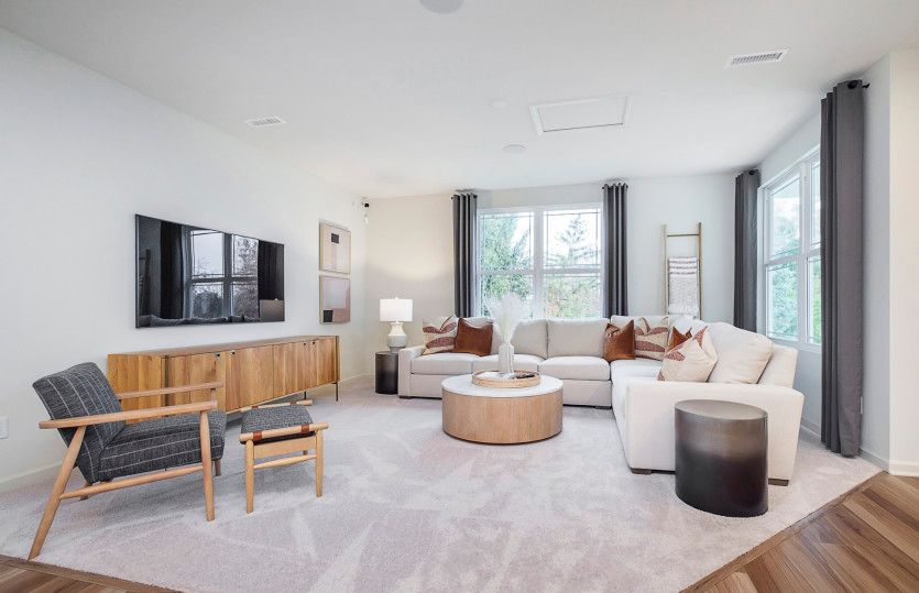 Gathering Room Connected to Dining and Kitchen