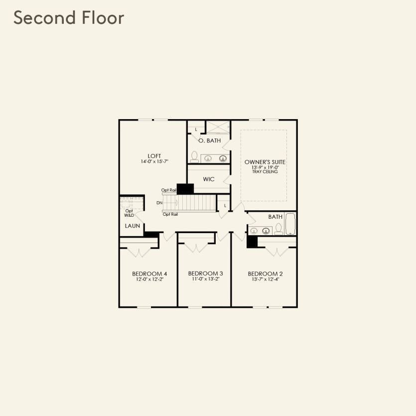 Second Floor 4 br / 2.5 ba