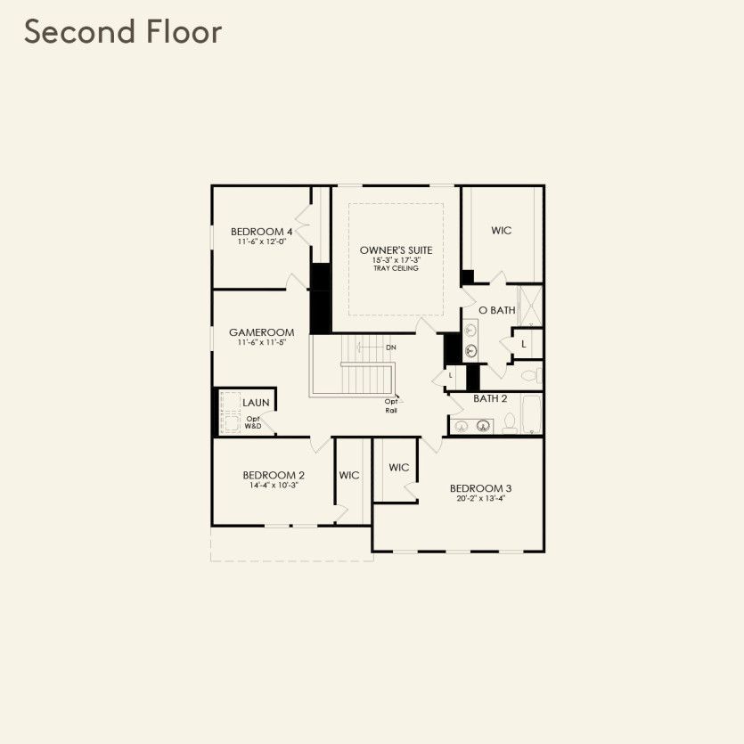 Second Floor 4 br / 2.5 ba