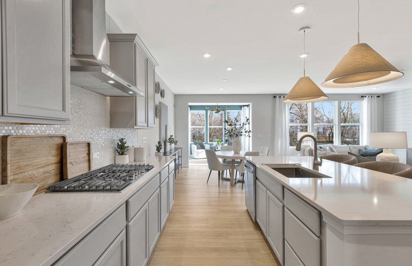 Kitchen with Built-in Stainless Steel Appliances