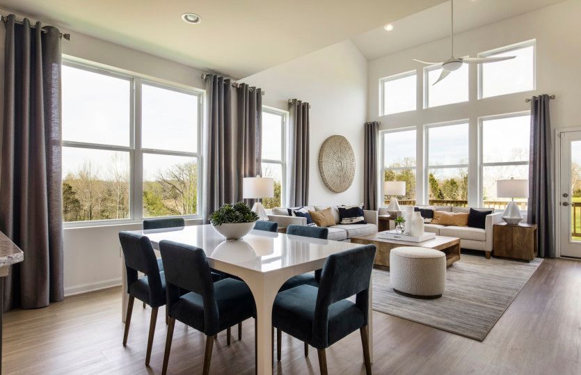 Casual dining open to living spaces