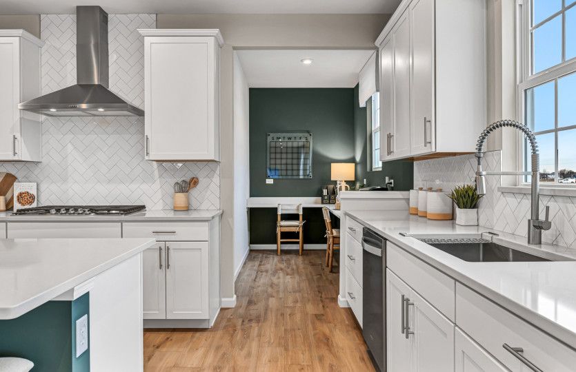 Kitchen with Built-in Stainless Steel Appliances
