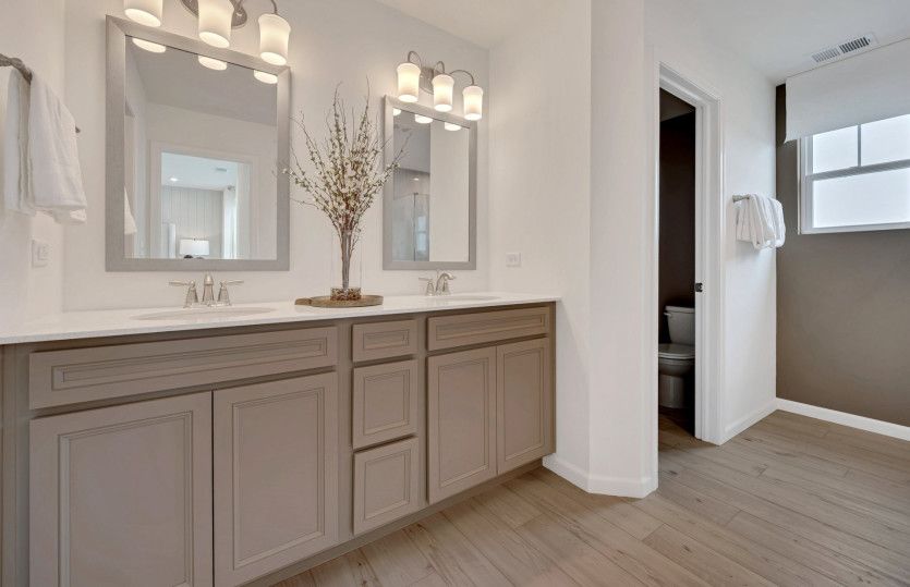 Dual Vanities in Owner's Bath