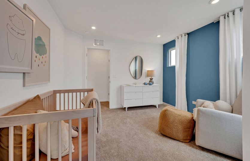 Secondary Bedroom, Shown as Nursery