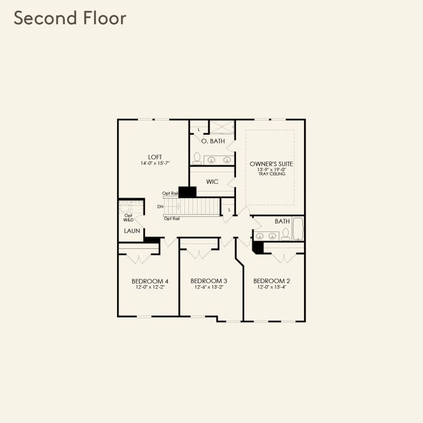 Second Floor 4 br / 2.5 ba