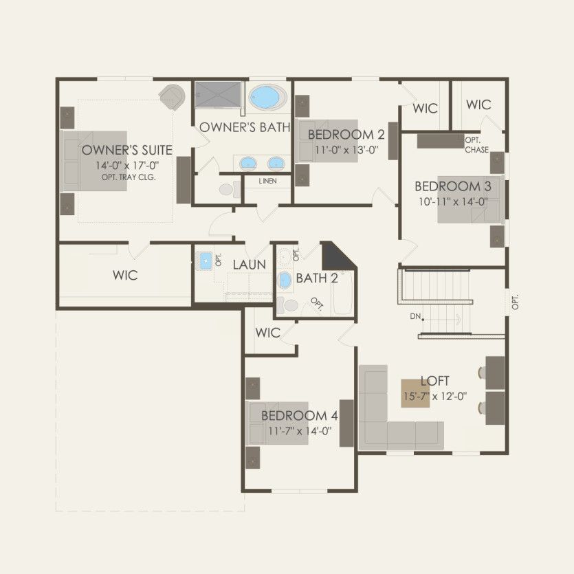 Second Floor 4 br / 2.5 ba