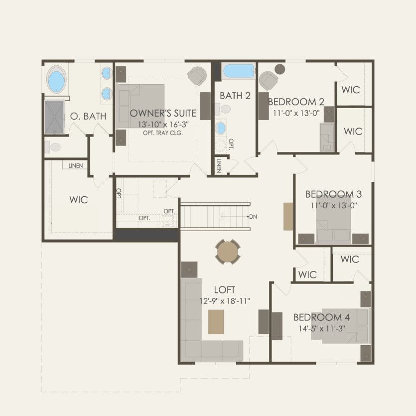 Second Floor 4 br / 2.5 ba