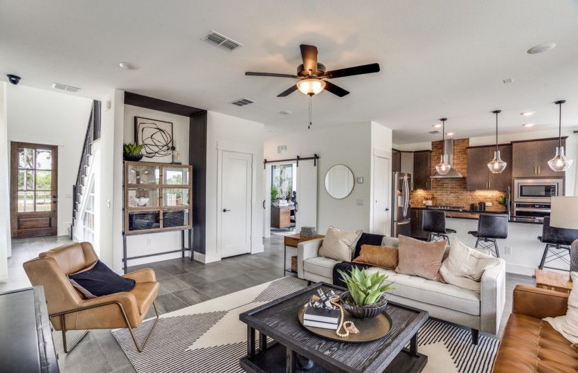 Gathering room with view of main living areas