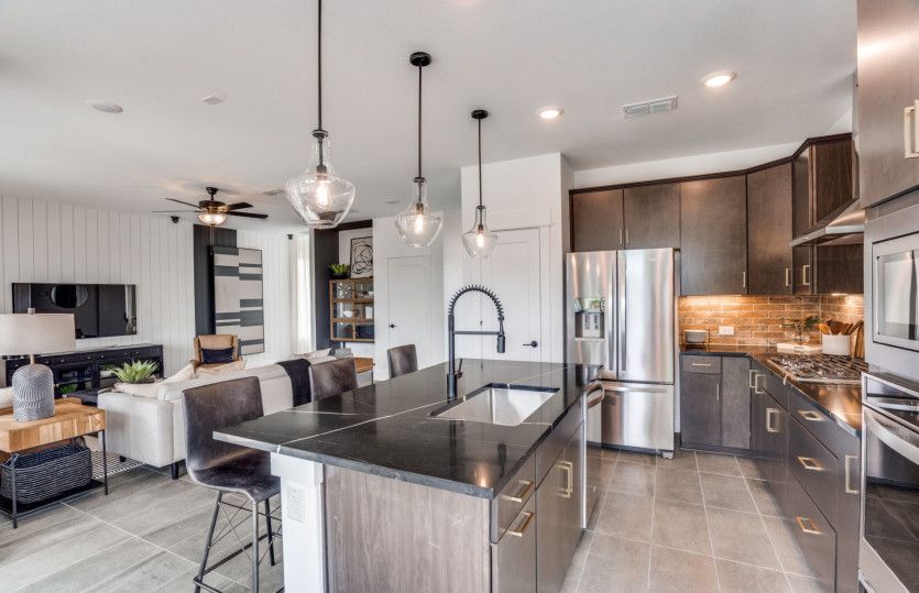 View of gathering room from kitchen