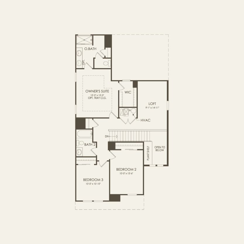 Second Floor 3 br / 2.5 ba