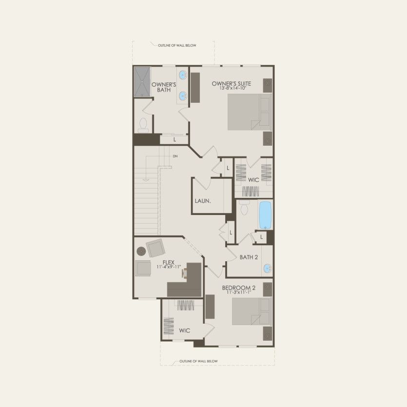 Second Floor 2 br / 2.5 ba