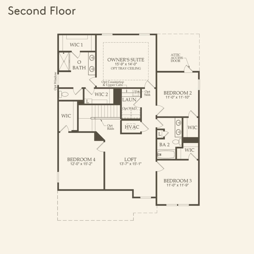 Second Floor 4 br / 2.5 ba