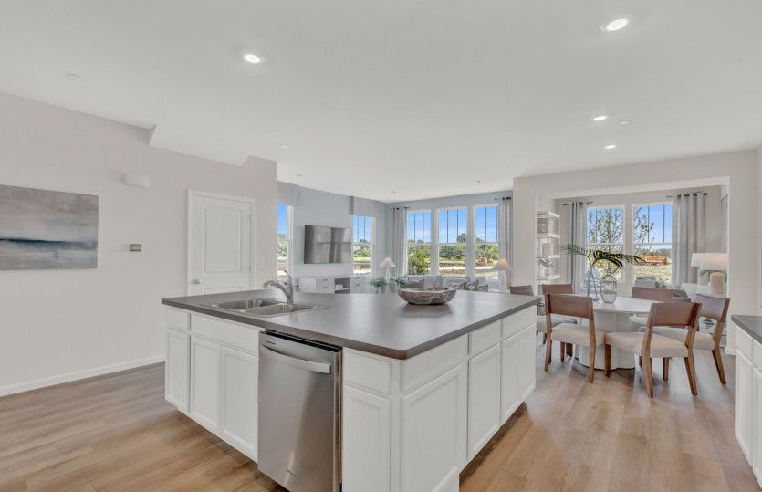 Kitchen, Open to Café and Gathering Room