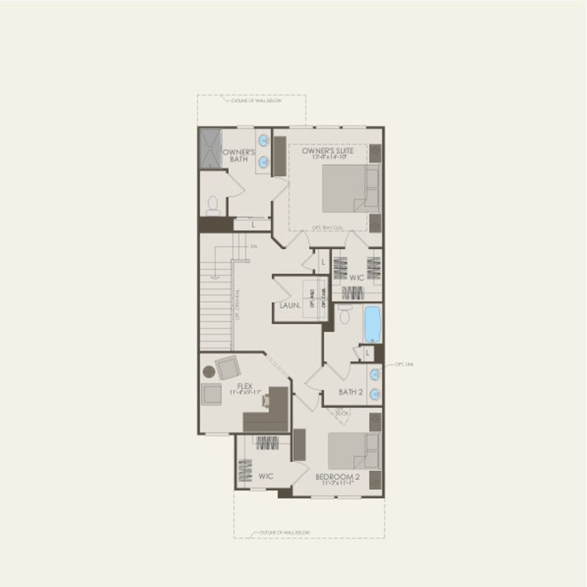 Second Floor 2 br / 2.5 ba