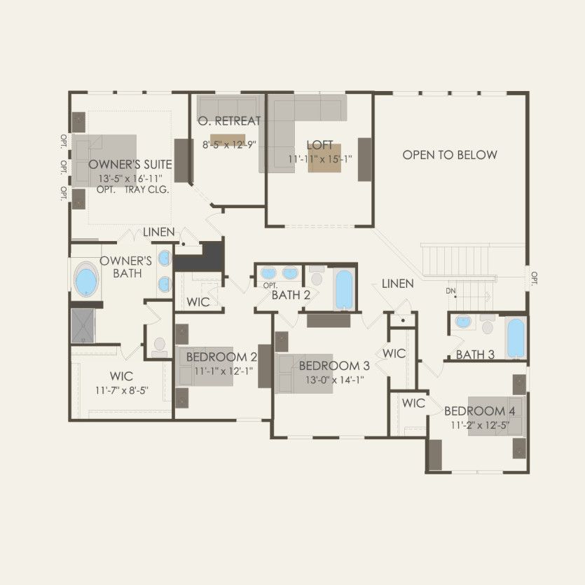 Second Floor 4 br / 3.5 ba