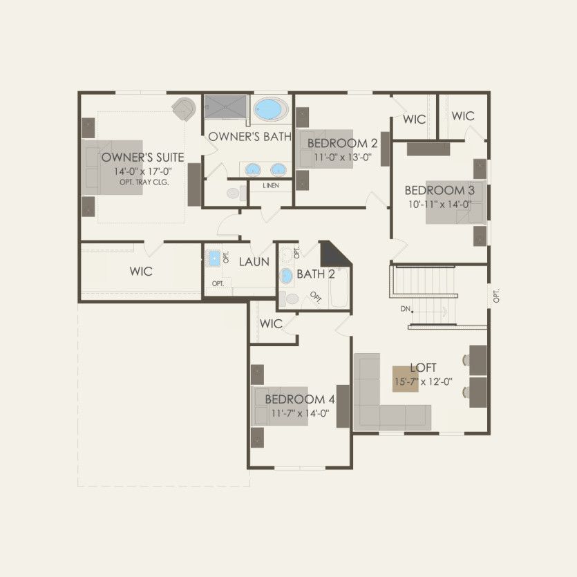 Second Floor 4 br / 2.5 ba