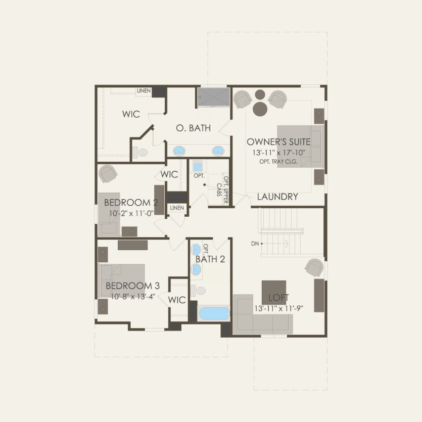 Second Floor 3 br / 2.5 ba