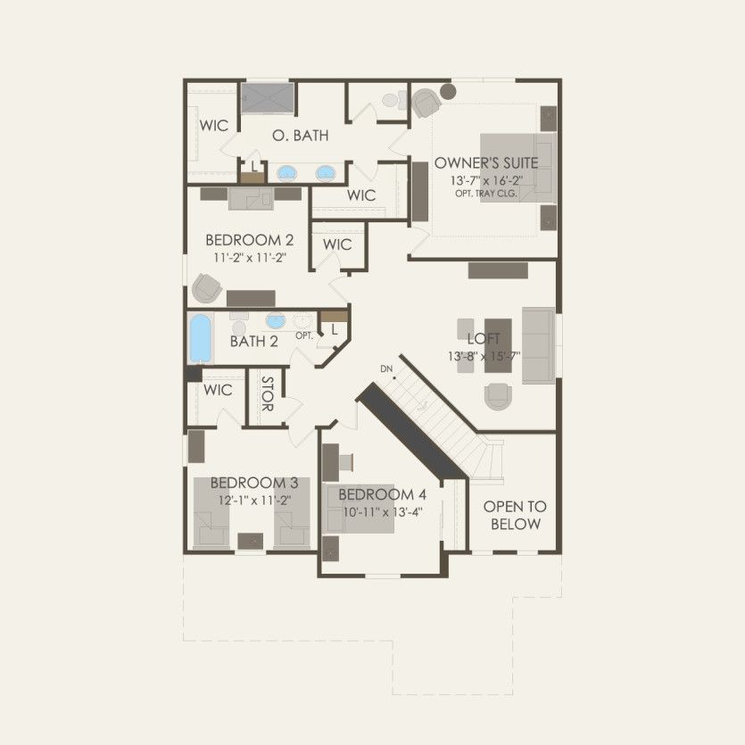 Second Floor 4 br / 2.5 ba