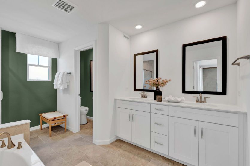 Dual Vanities in Owner's Bath