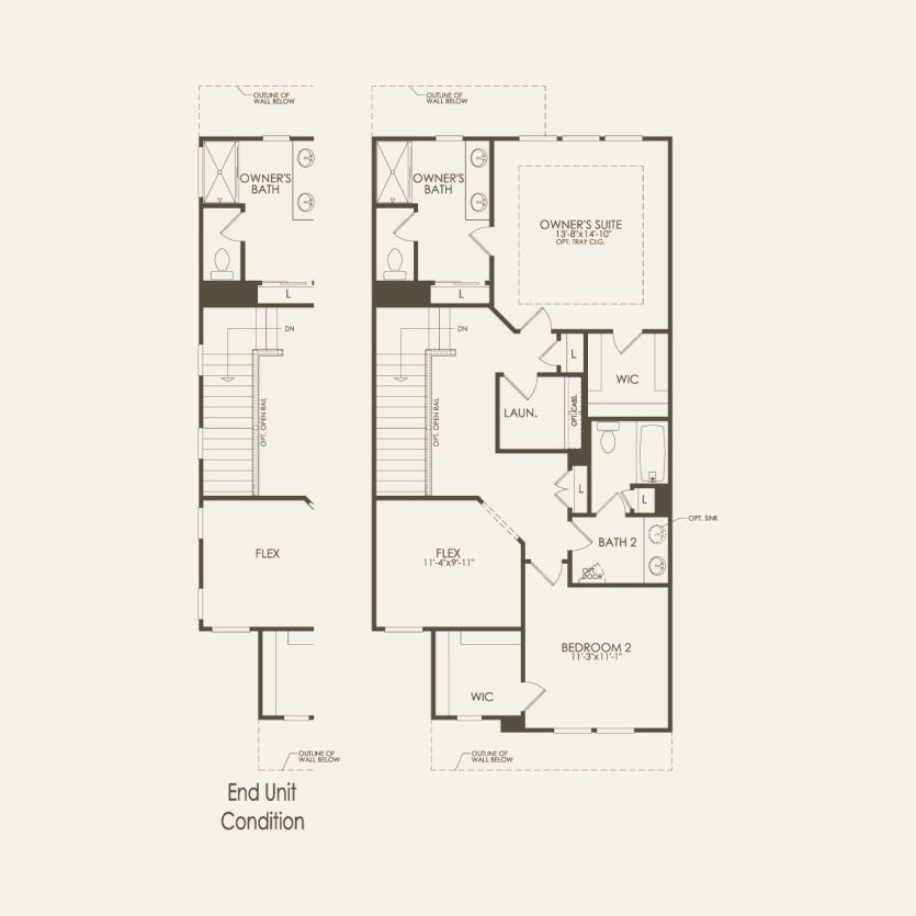 Second Floor 2 br / 2.5 ba