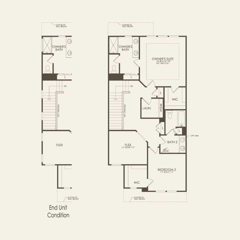 Second Floor 2 br / 2.5 ba