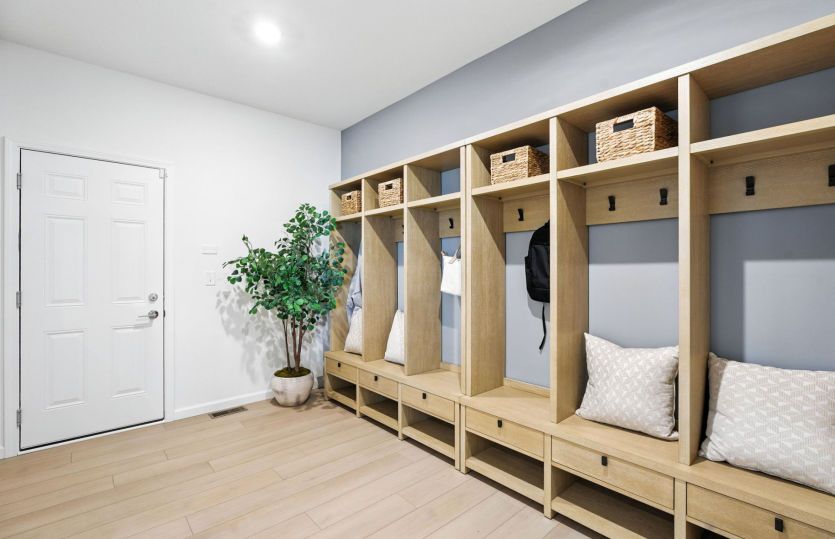 Large Mud Room at Owner's Entry