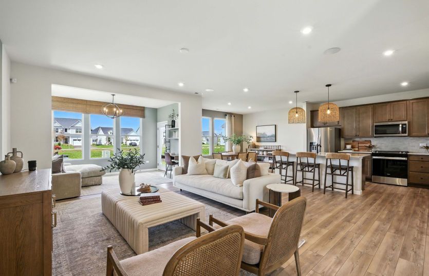 Open concept gathering room
