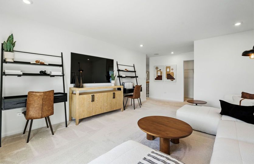 Light filled second level loft, perfect place for family movie night