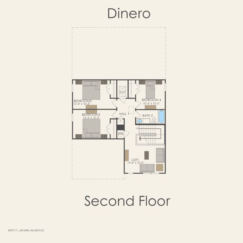 Second Floor 4 br / 2.5 ba