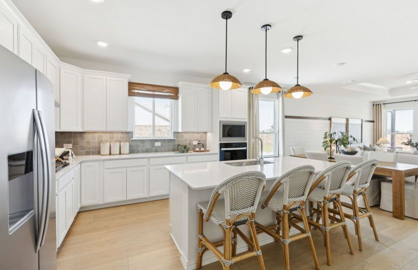 Abundant cabinet space in kitchen