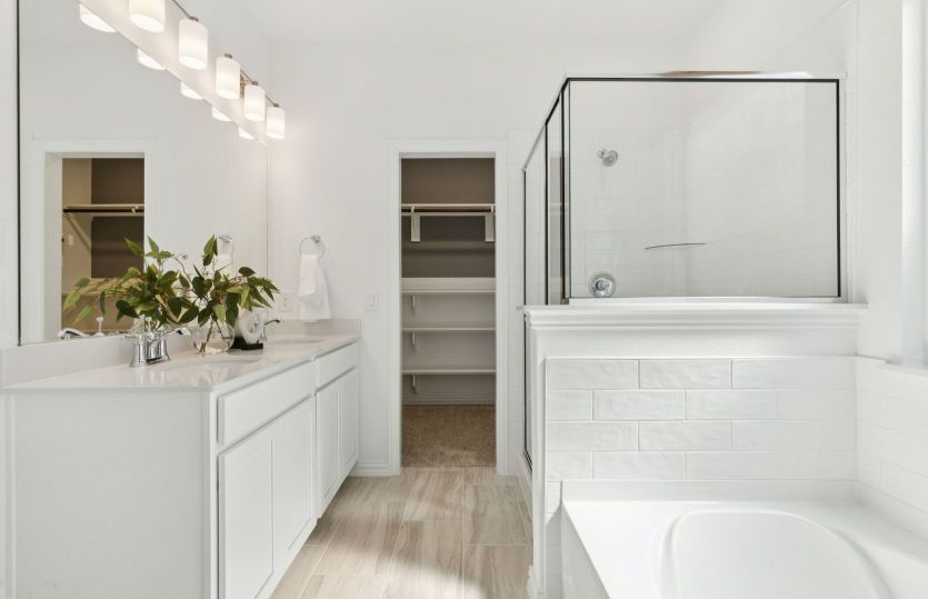 Owner's bath with double vanity