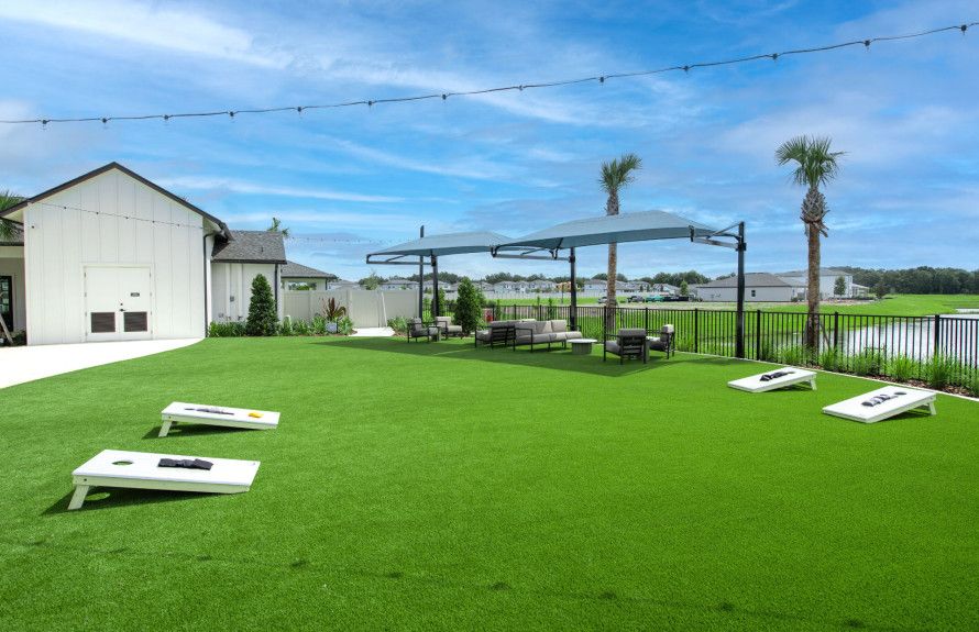 Artificial Turf with Lawn Game