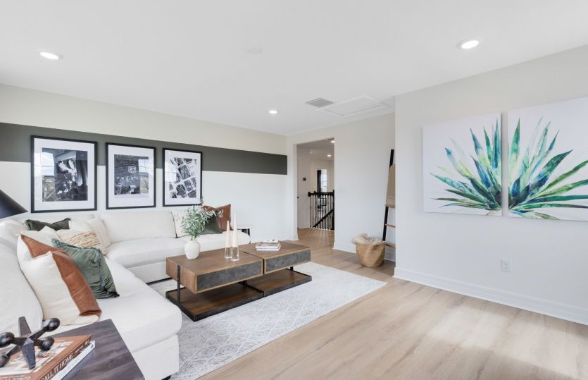 Upstairs loft with natural light