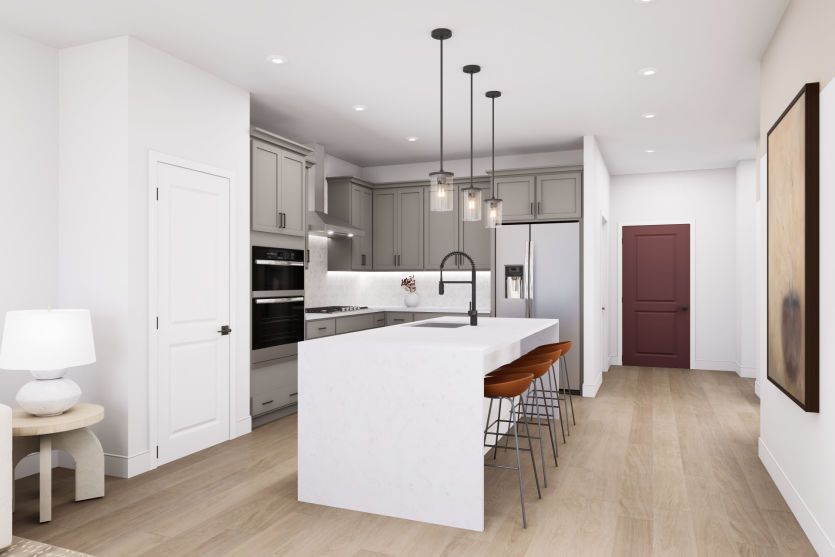 Kitchen Opens to the Gathering Room