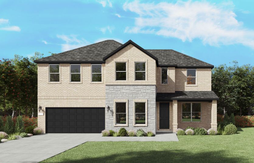 The Oglesby, a two-story new home design shown with home exterior LS 201