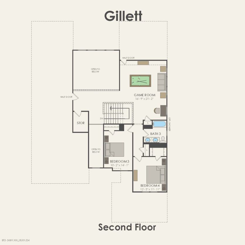 Second Floor 4 br / 3.5 ba