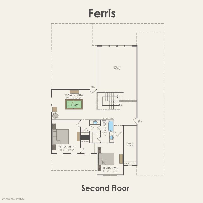 Second Floor 4 br / 3.5 ba